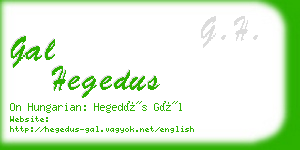 gal hegedus business card